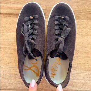 Sam Edelman Dark Brown Suede Men's Lace-Up Sneakers